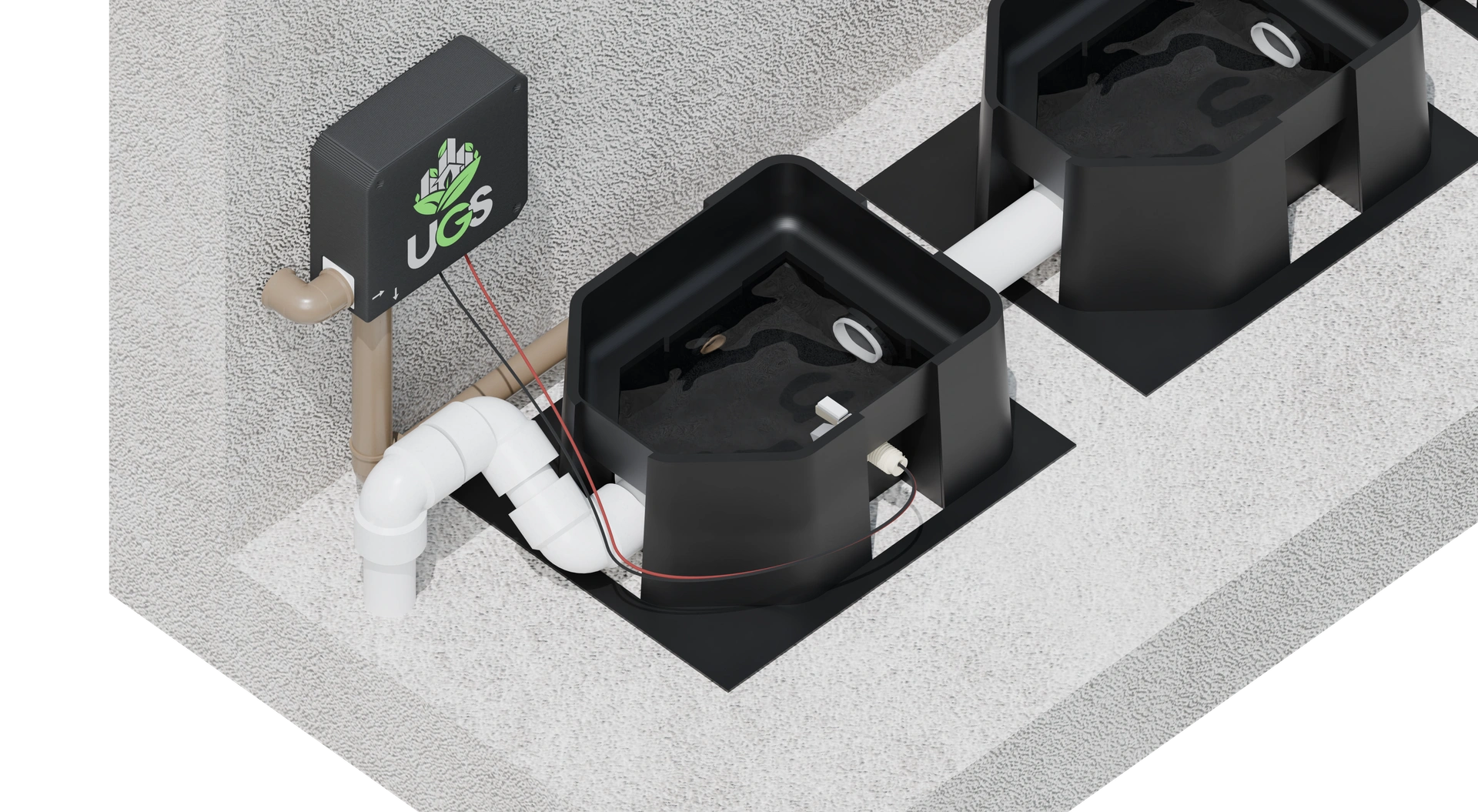 Floreira Autoirrigável - Detalhe do Sistema de Autoirrigação por Capilaridade